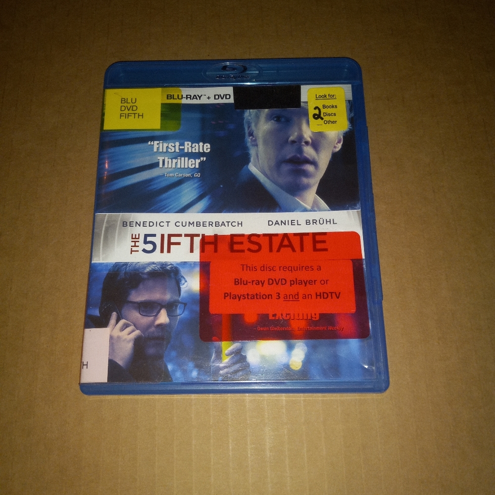 The 5ifth Estate Movie Bluray not tested